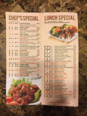 New menu