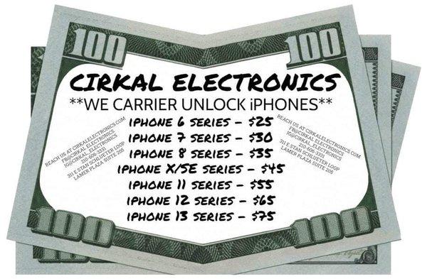 WE DO iPHONE CARRIER UNLOCKS!!!