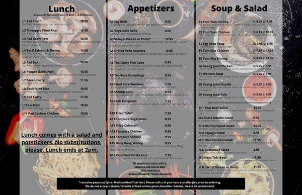 New Updated Menu