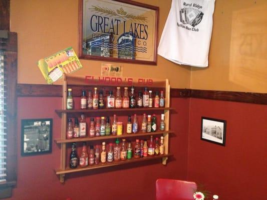 Wide/unique selection of hot sauces