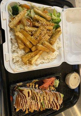 Hibachi tofu and Quickway roll