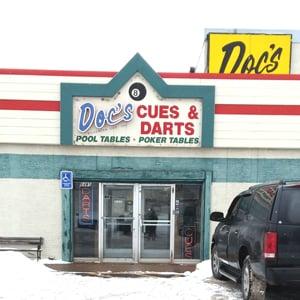 This is the entrance to Doc's Bohemian Cue located at 85th ave. and Central ave. in Spring Lake Park  Next to Oreilly Auto Parts