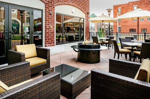 Enjoy a glass of wine on our outdoor patio and fire pit.