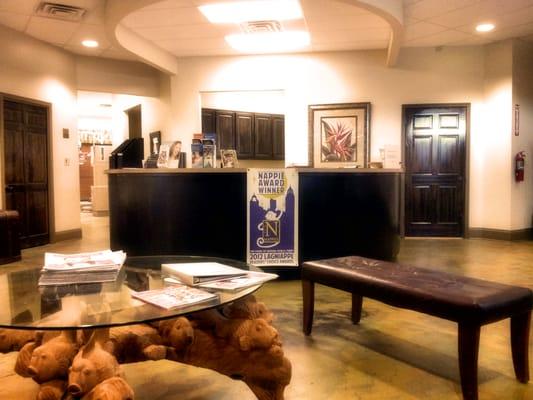 Reception desk.