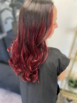 Red balayage