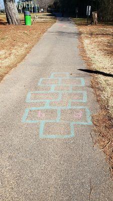 Paved path of walking trail