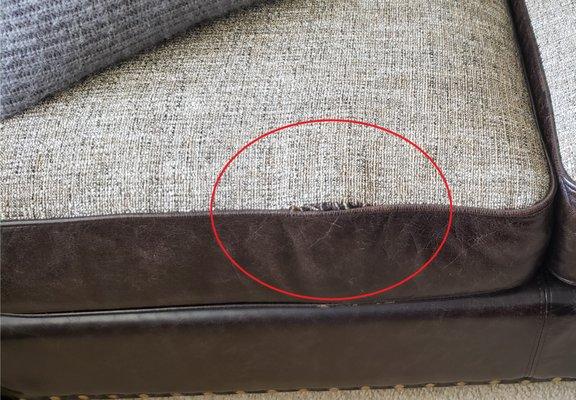 cushion stitching separating after a couple years of light use.