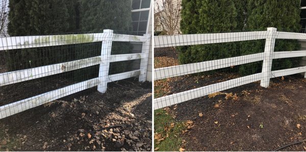 Soft Washing on pvc fences