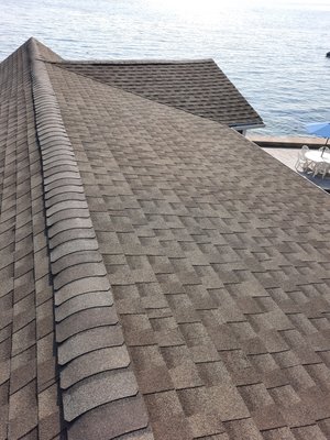 Roof cap repair after storm damage