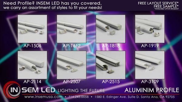 Need Profile? INSEM LED has you covered,  we carry an assortment of styles to fit your needs! Contact us today at sales@insemusa.com