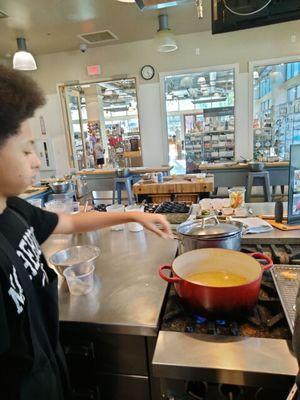 Shrimp tempura lesson.