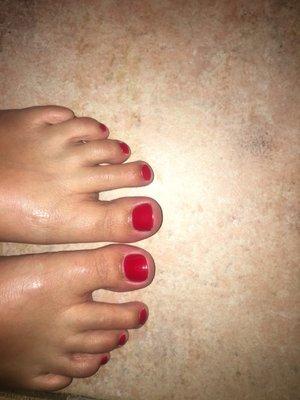 Regular pedicure after 2 weeks