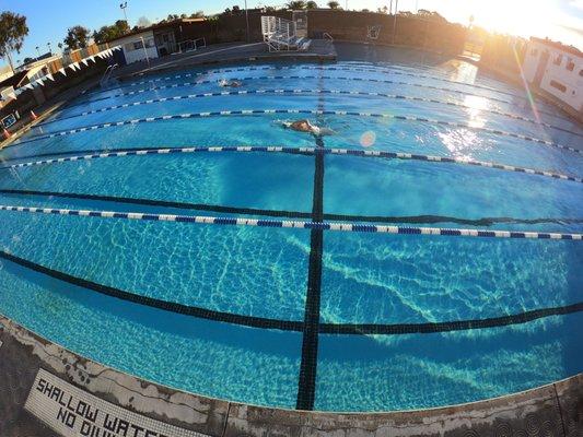 Our pool is a little funny at 100ft long.  We like to call it 33 and a third yard.