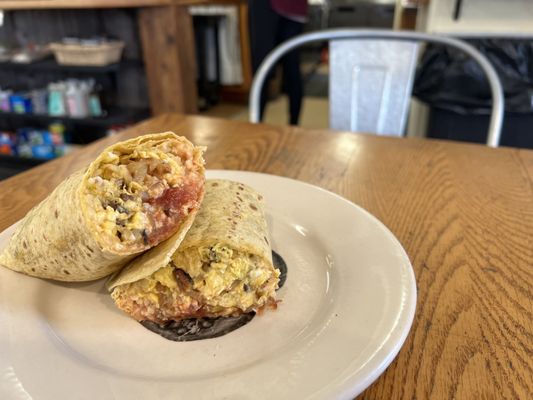 Breakfast burrito. $6.50?!?!? Did I time travel back to 2019?