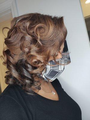 Color/ hydration moisture treatment/Silk press on relaxed hair....