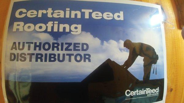 Certainteed authorized distributor