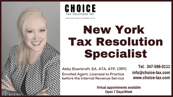 Tax problems?  Don't use the fake companies on TV!  Work with a real NY specialist.