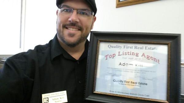 I was awarded the "Top Listing Agent" for our office during the first half of 2015!