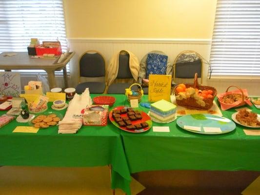 Our Harvest Table where the United Methodist Women raise funds for Mission