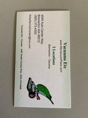 store business card