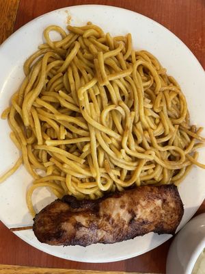 Roman noodles and 8b. Chicken on the Stick