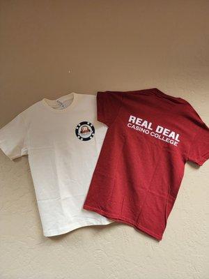 claim your REAL DEAL CASINO COLLEGE t shirt