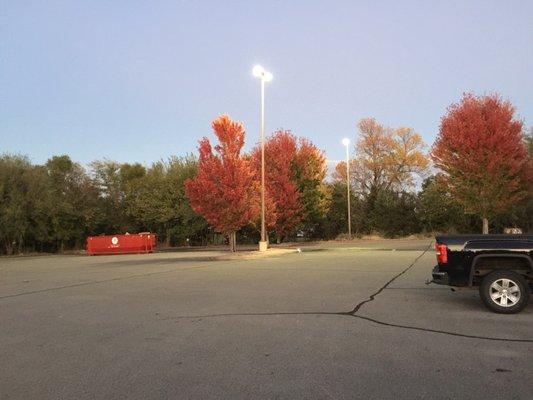 Autumn colors in the Fiesta Square parking lot.