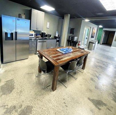 Community Kitchenette with kitchen amenities, coffee and snacks