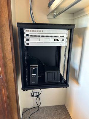 Network closet installation