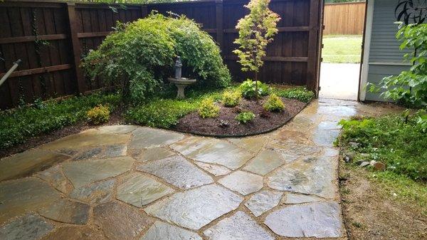 Stone patio completed