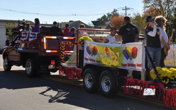 Our float in Avon's 125th Birthday Parade