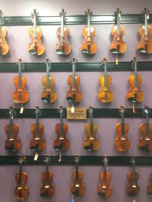 We have stringed instruments ranging from student level to professional! We can help you choose the best instrument for you!