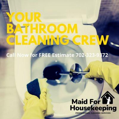 Made for housekeeping bathroom cleaning services