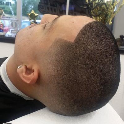 Razor bald fade. Relaxation and purification.