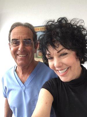 Dr. Harris and me after the very complex root canal!!! Success !!!