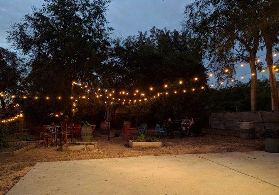 the backyard at night...so pretty!