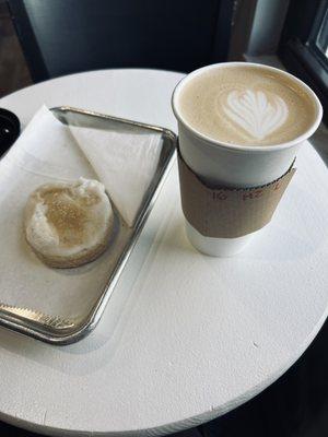 Vanilla bean scone & hazelnut latte