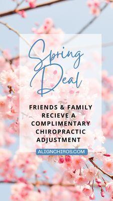 SPRING DEAL FROM ALIGNCHIROS.COM