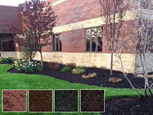 MRLM's mulch is all natural and there are several colors to choose from.