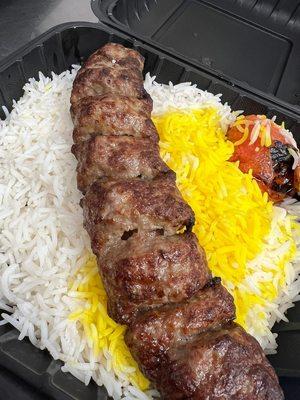 Beef koobideh plate $12