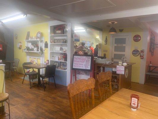 Cash register dining area