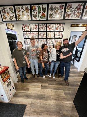 Good times with great customers at Lucky's Tattoo Parlor