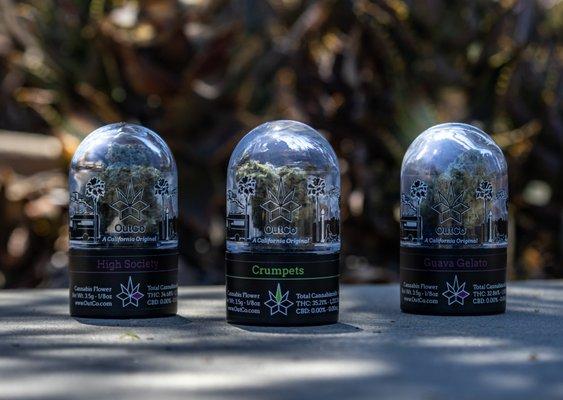 New dome flower 1/8th jars