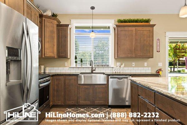 HiLine Homes of Redding Model Home Plan 2232 Kitchen.