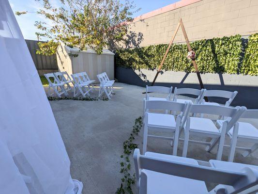 Intimate wedding at Ambi Place in Garland Tx