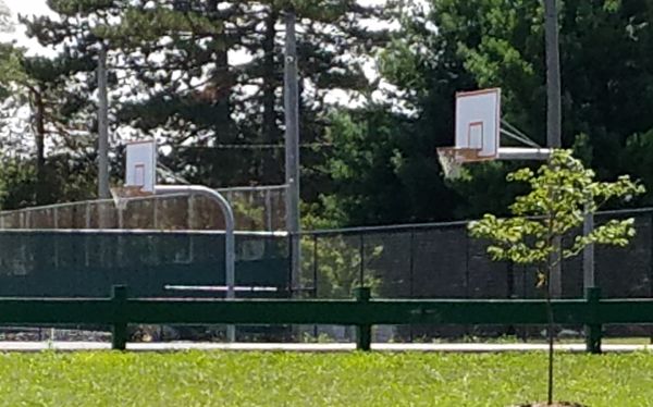 basketball courts across the street