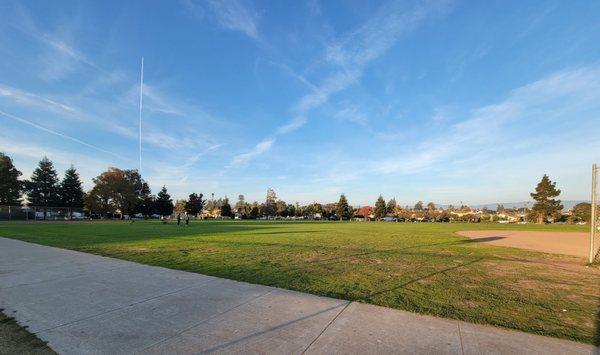 Huge multi-purpose field, looking towards Otis Drive