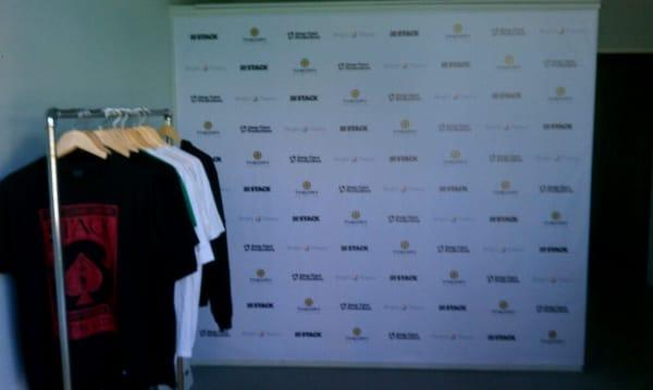 They print shirts too.  Pretty cool step and repeat banner when u walk in.  Hollywood style.