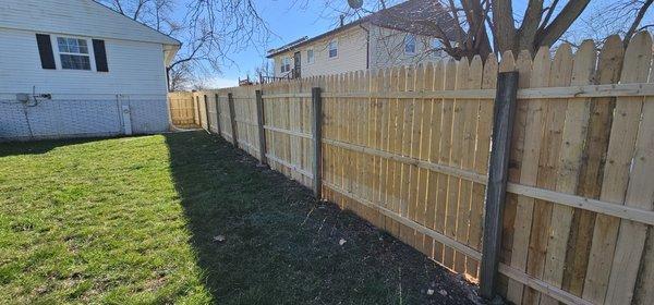 New fence panels installed