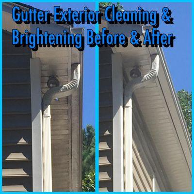 Black Tiger Stripes, Silt, all on the underside and exterior gutter channels. We will hand brush, scrub, clean and brighten t...